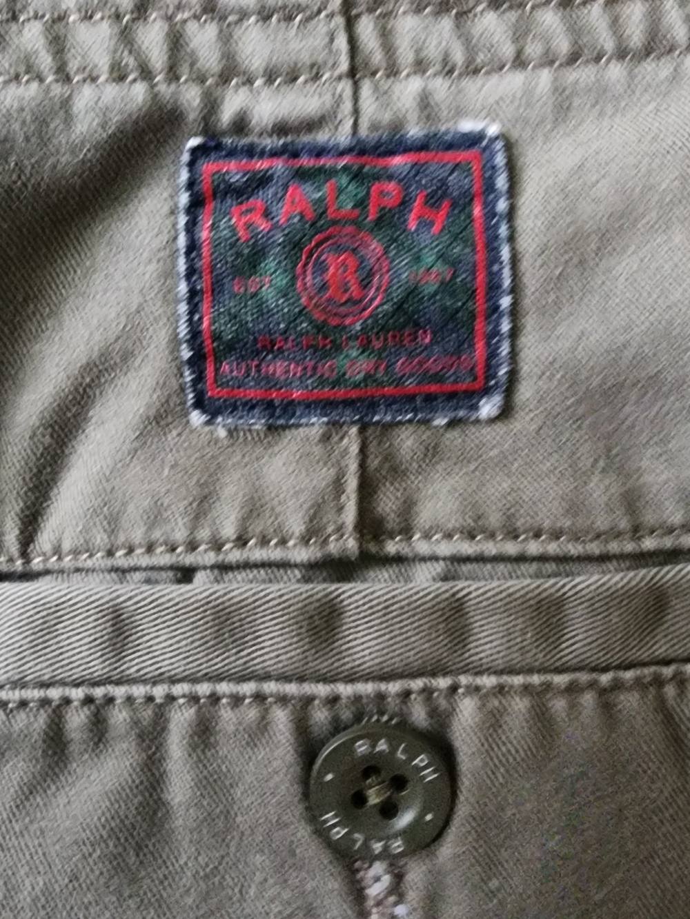 Vtg Ralph Lauren Green Label Relaxed Wide Leg Chino Y2K EUC 12 - Picture 5 of 7